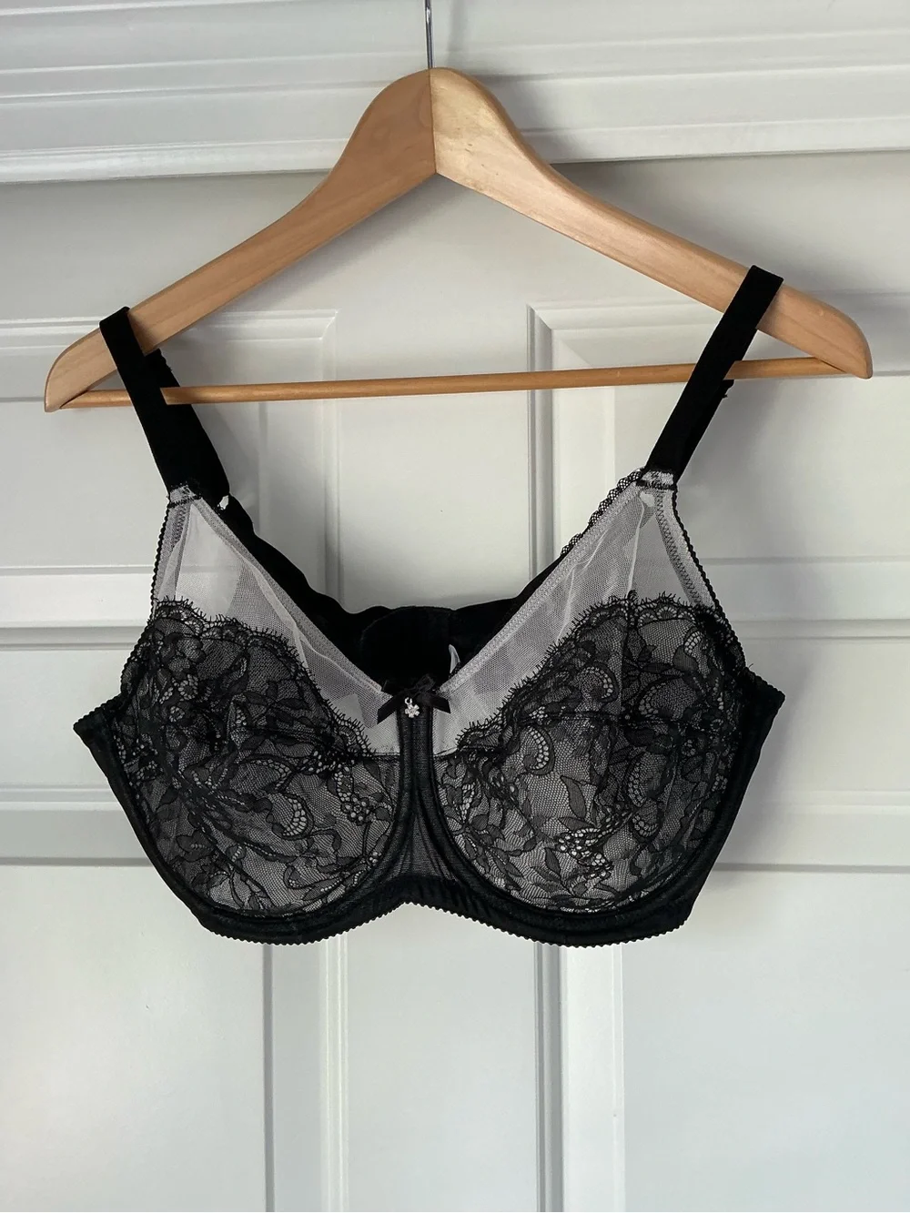 Wacoal Black Lace Retro Chic Underwire Bra 38DD